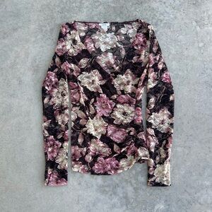 Vintage 90s Cache Long Sleeve Mesh Top